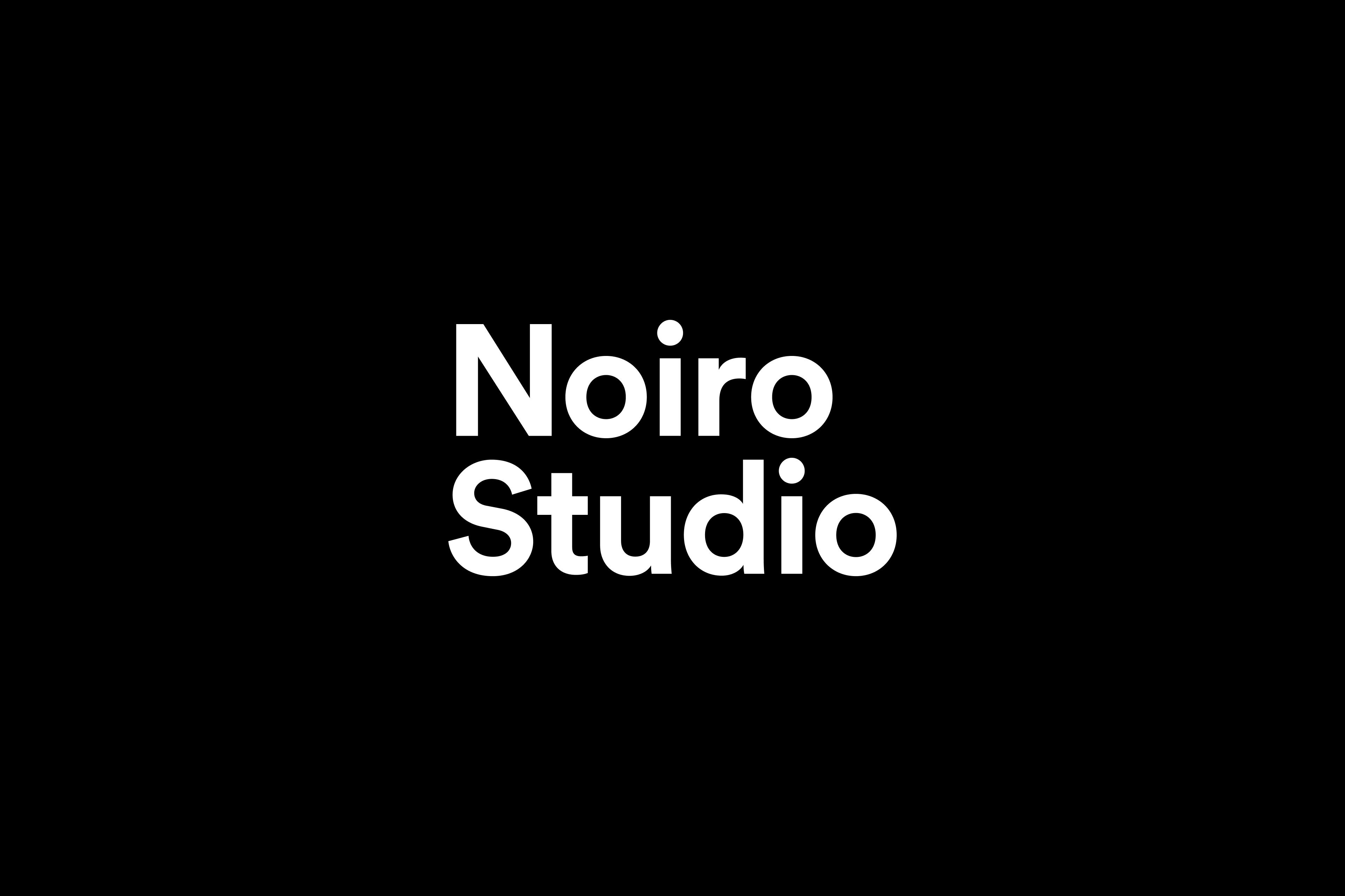 Noiro Studio wordmark in white on a black background